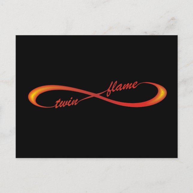 Carte Postale Twin Flame symbole d'infini (Devant)