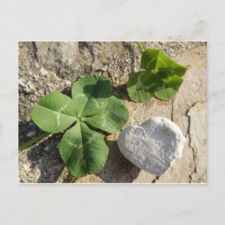 Carte Postale Twin Four Leaf Clover Irish Luck St. Patrick's Day