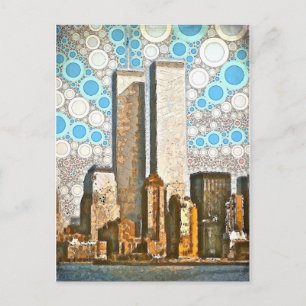 Carte Postale Twin Towers 1995 Postcard