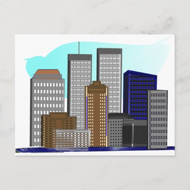 Carte Postale Twin Towers New York—Cadeaux d'art uniques (Devant)