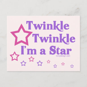 Carte Postale Twinkle Twinkle Je suis une étoile