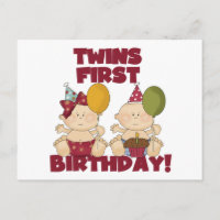 Twins 1er Anniversaire T-shirts et cadeaux garçon/