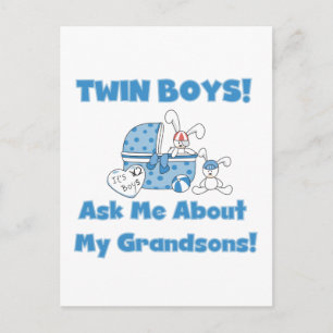 Carte Postale Twins-Ask About My Grandsons Tshirts and Gifts