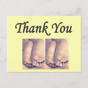 Carte postale Twins Baby merci jaune