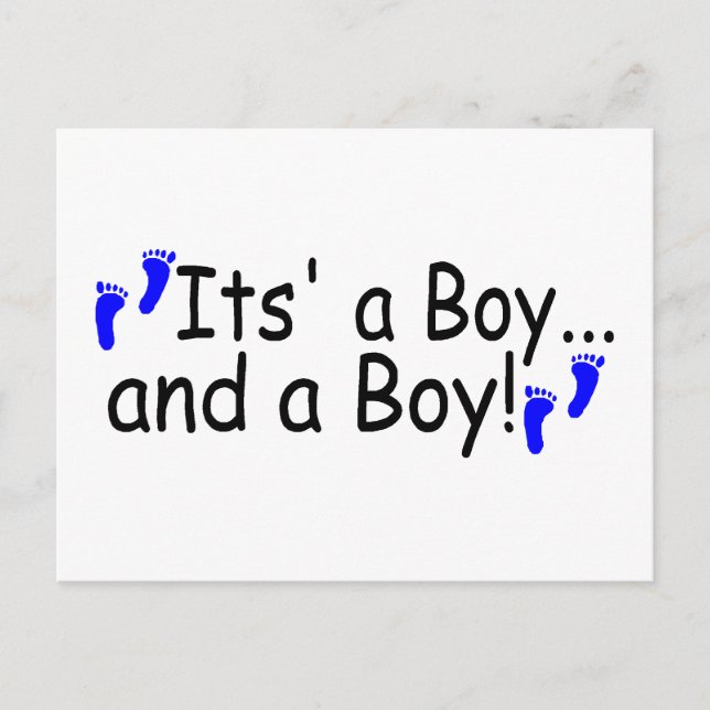 Carte Postale Twins It a Boy and a Boy (Devant)