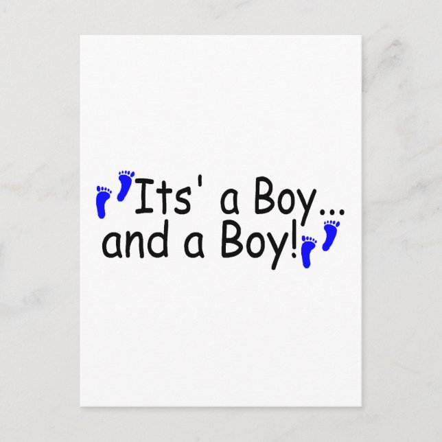 Carte Postale Twins It a Boy and a Boy (Devant)