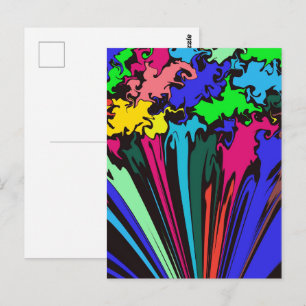 Carte Postale Twirl coloré Abstrait / Pinched /