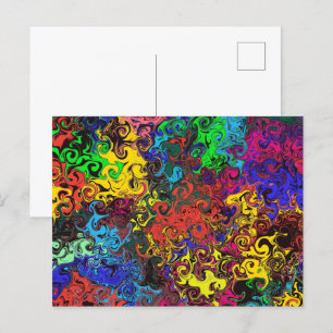 Carte Postale Twirlers colorés Abstraits /