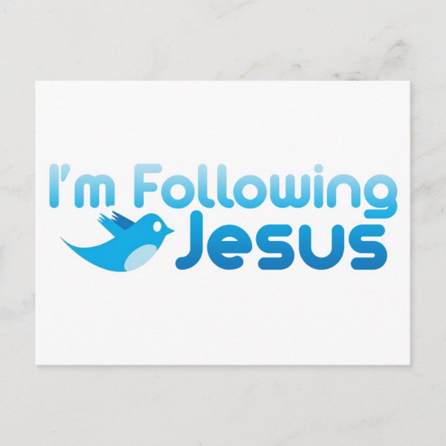 Carte Postale Twitter moi Je suis Jésus Christ (Devant)