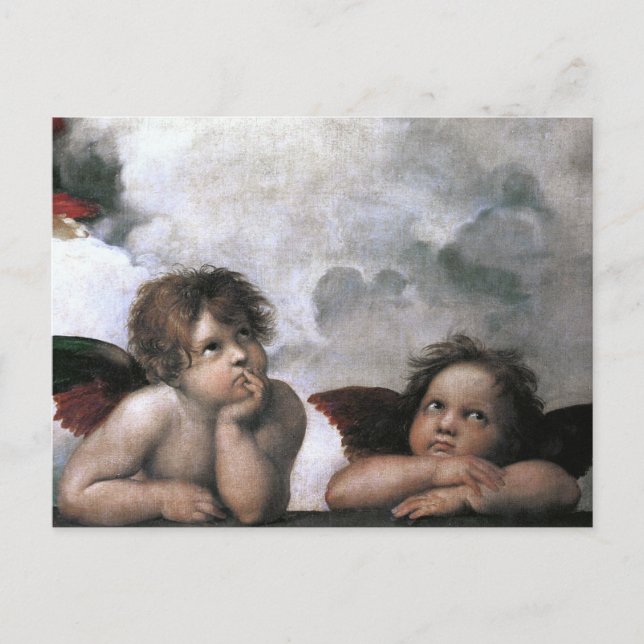 Carte Postale Two Angels, Raphael Vintage Fine Art (Devant)