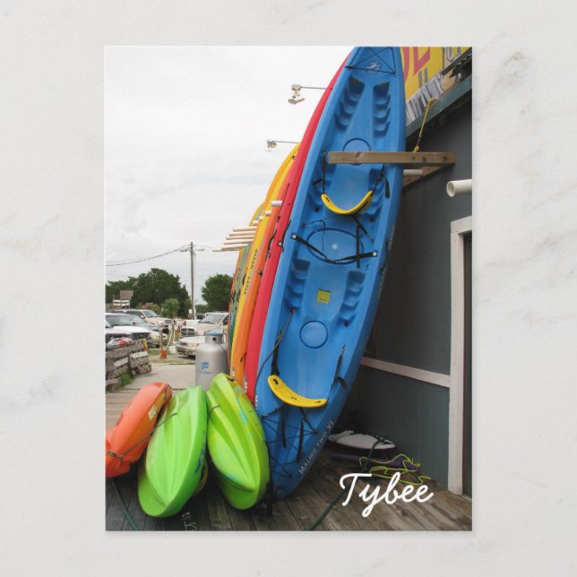 Carte Postale Tybee Canoes (Devant)