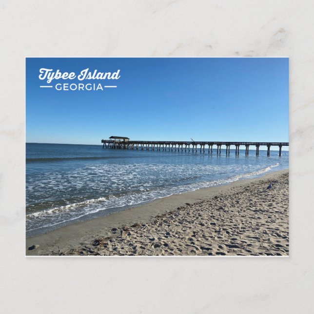 Carte Postale Tybee Island Georgia Pier Beach (Devant)
