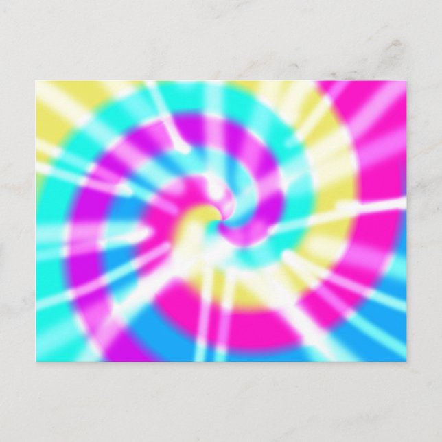 Carte Postale Tye Dye Motif (Devant)