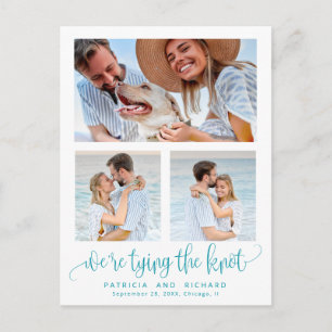 Carte Postale Tying The Knot Wedding Enregistrer La Date 3 Photo