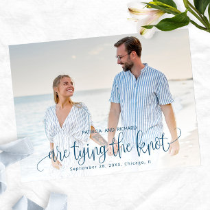 Carte Postale Tying The Knot Wedding Enregistrer La Date Photo