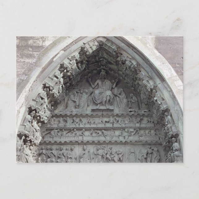 Carte Postale Tympanum du portail gauche (Devant)