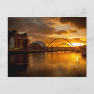 Carte Postale Tyne de la rivière au coucher du soleil
