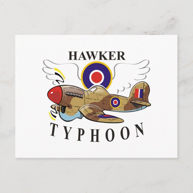 Carte Postale typhon hawker (Devant)