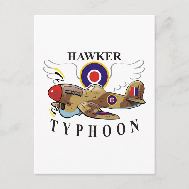 Carte Postale typhon hawker (Devant)