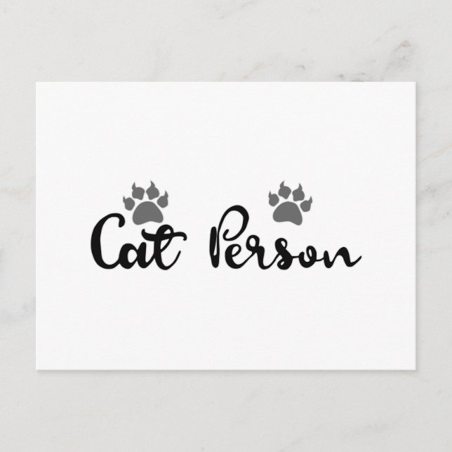 Carte Postale Typographie artistique de personne chat (Devant)