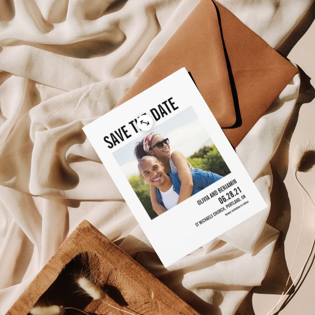 Carte Postale typographie audacieuse moderne chic enregistrer la (Créateur téléchargé)