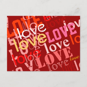 Carte Postale typographie conception de l'amour