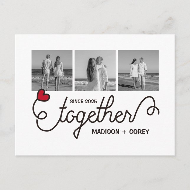 Carte Postale Typographie d'art ensemble monogramme Photos Insta (Devant)