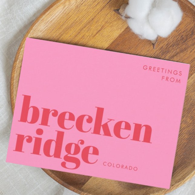 Carte Postale Typographie de Breckenridge Colorado (Créateur téléchargé)