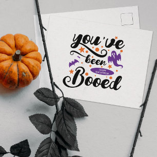 Carte Postale Typographie de fantôme Halloween « Vous avez été h