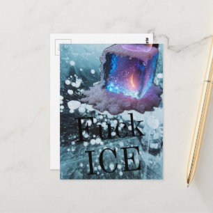 Carte Postale Typographie de protestation de glace