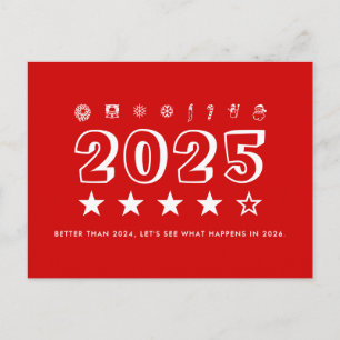 Carte Postale Typographie drôle de Noël Santa
