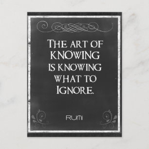 Carte Postale Typographie du tableau de bord avec un devis inspi