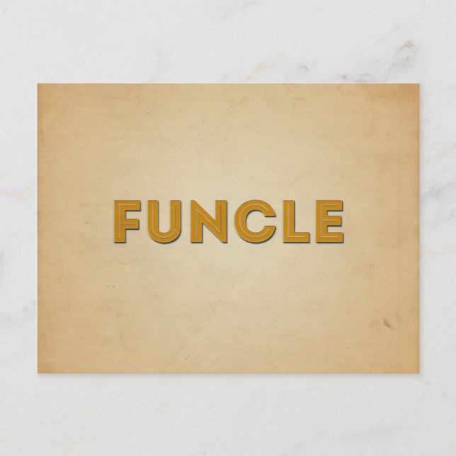 Carte Postale Typographie inspirée par la Rétrographie de Funcle (Devant)