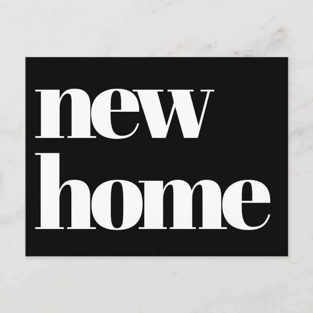 Carte Postale Typographie moderne faire-part mobile (Devant)