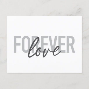 Carte Postale Typographie moderne, simple, cool de Forever Love