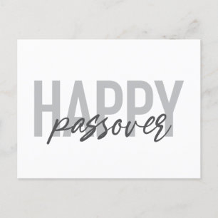 Carte Postale Typographie moderne, simple, cool Happy Passover