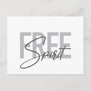 Carte Postale Typographie moderne, simple et cool de Free Spirit