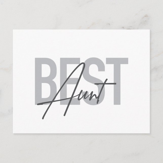 Carte Postale Typographie moderne, simple et cool de Meilleure T (Devant)