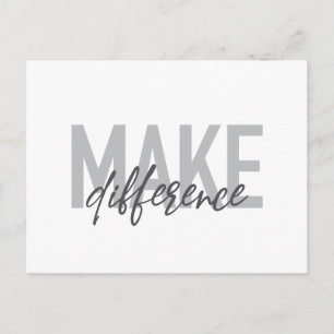 Carte Postale Typographie moderne, simple et cool Fait la différ