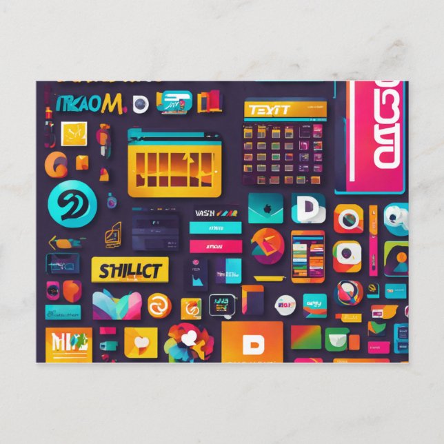 Carte Postale Typographie Mov : Portez vos mots (Devant)