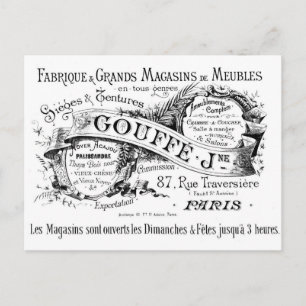 Carte Postale typographie publicitaire française vintage