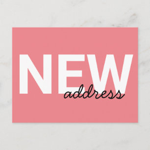 Carte Postale Typographie rose moderne Faire-part mobile