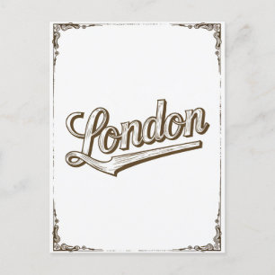Carte Postale Typographie vintage de Londres