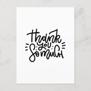 Carte Postale Typographique Merci Beaucoup