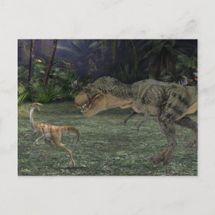 Carte Postale Tyrannosaurs Dinosaur paysage