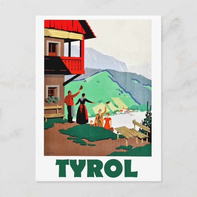 Carte Postale Tyrol, Un Accueil Chaleureux, (Devant)