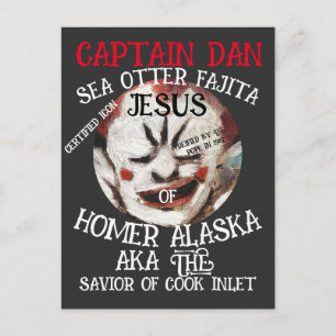 CARTE POSTALE TZAR CAPITAINE DAN LOUTRE DE MER FAJITA JÉSUS HOMÈ