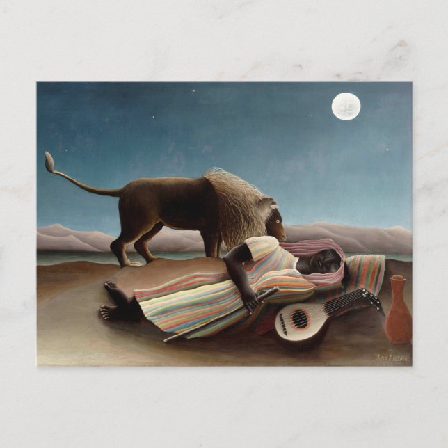 Carte postale Tzigane endormi de Rousseau (Devant)