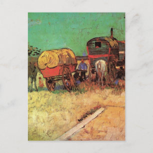 Carte Postale Tziganes avec caravanes par Vincent van Gogh