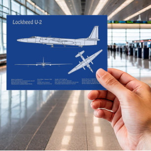 Carte Postale U-2 Dragon Lady - Plan directeur de l'avion ABD